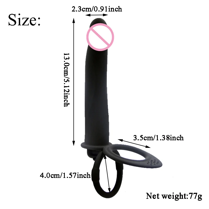 10 Speed Strapon Double Penetration Dildo Anal Vibrator Adult Erotic Sex Products Shop Toys For Men Couples Women Massager