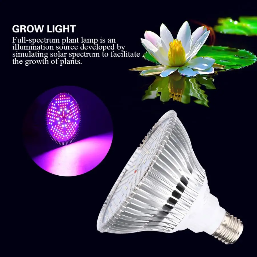 30W Plant Grow Led Light Bulbs Lamp Lighting for Flower Greenhouse Veg Indoor garden E27 Phyto Growbox 200LED Plant Bulb