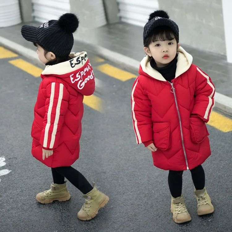 

Childrenswear Girls Winter CHILDREN'S Cotton Wear down Jacket Cotton-padded Clothes Cotton-padded Jacket Children WOMEN'S Dress