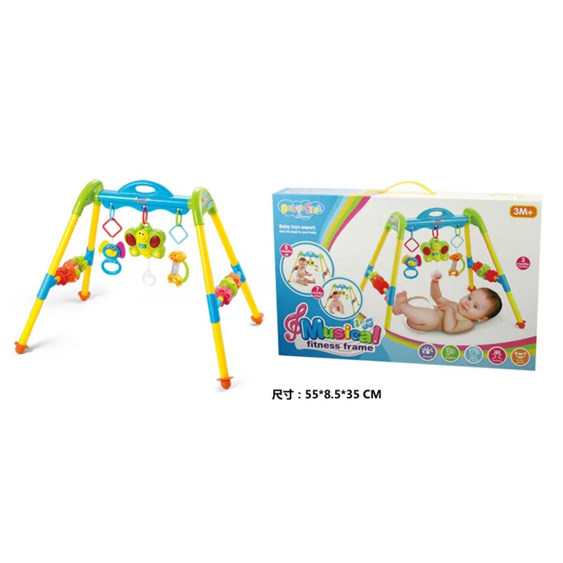 Детская музыкальная стойка для фитнеса, Детская развивающая игрушка, погремушка для раннего образования