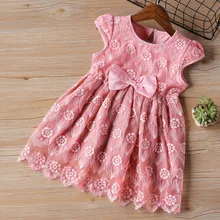 Милое платье для маленьких девочек; модные милые вечерние платья с цветочной вышивкой; Пышное платье для принцессы; платье для девочек