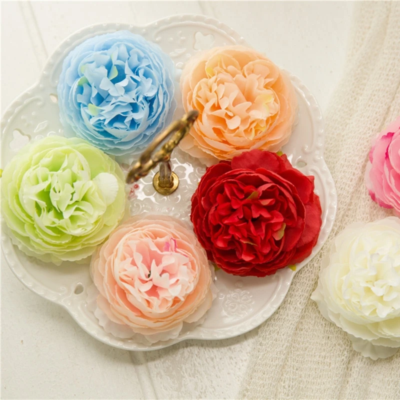 

Peony flower 2PCS Artificial Peony Silk Flowers Heads DIY Home Wedding Decoration Accessories Gift