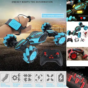 

Electric Gesture Control 4WD RC Stunt Car Off Road Car RC Deformable All-Terrain Double-Sided Stunt Car Remote Control Toys