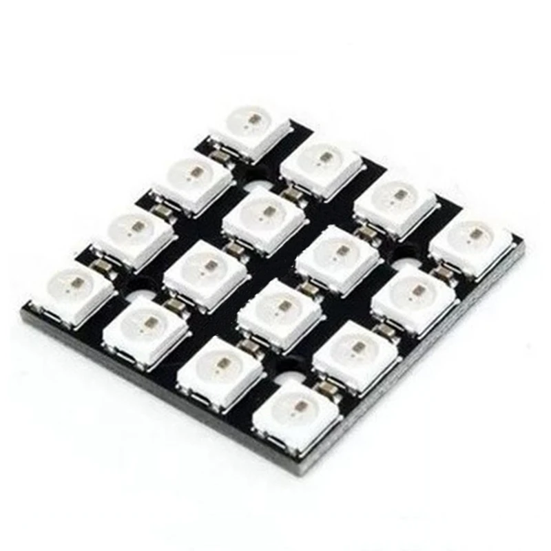 WS2812B 16-бит 4*4 Full Цвет 5050 цветная(RGB) панельная светодиодная лампочка RGB свет для Arduino