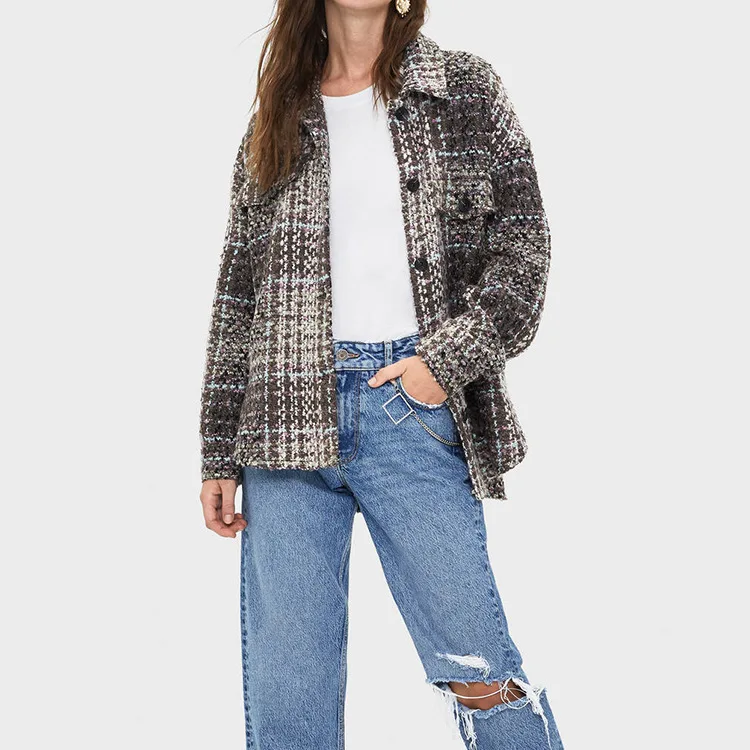 

Overplus of Goods Exported to Europe And US Women's 2019 Autumn And Winter New Products Pattern Decoration Woolen Casual Coat En