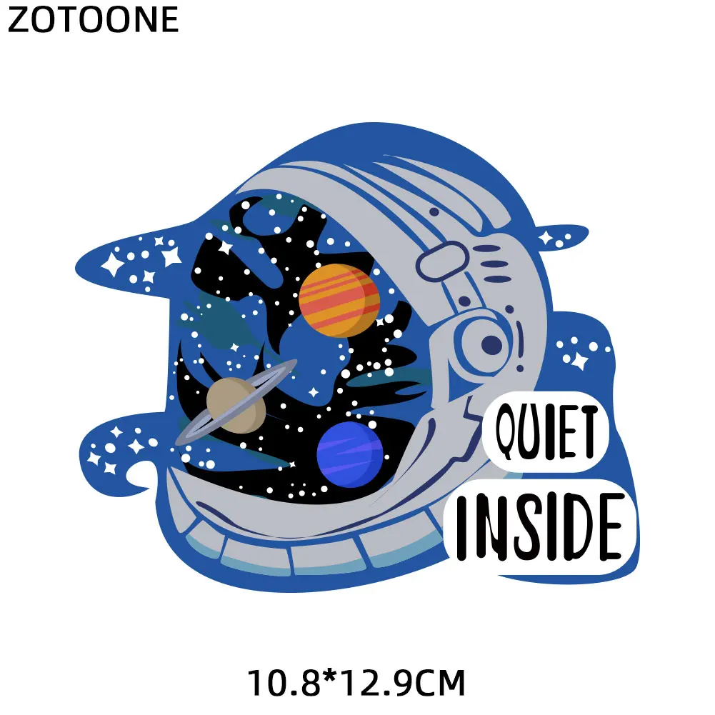ZOTOONE нашивка с космонавтом космическая планета наклейки железные на переводах для одежды футболка аксессуар Аппликация DIY теплопередача G