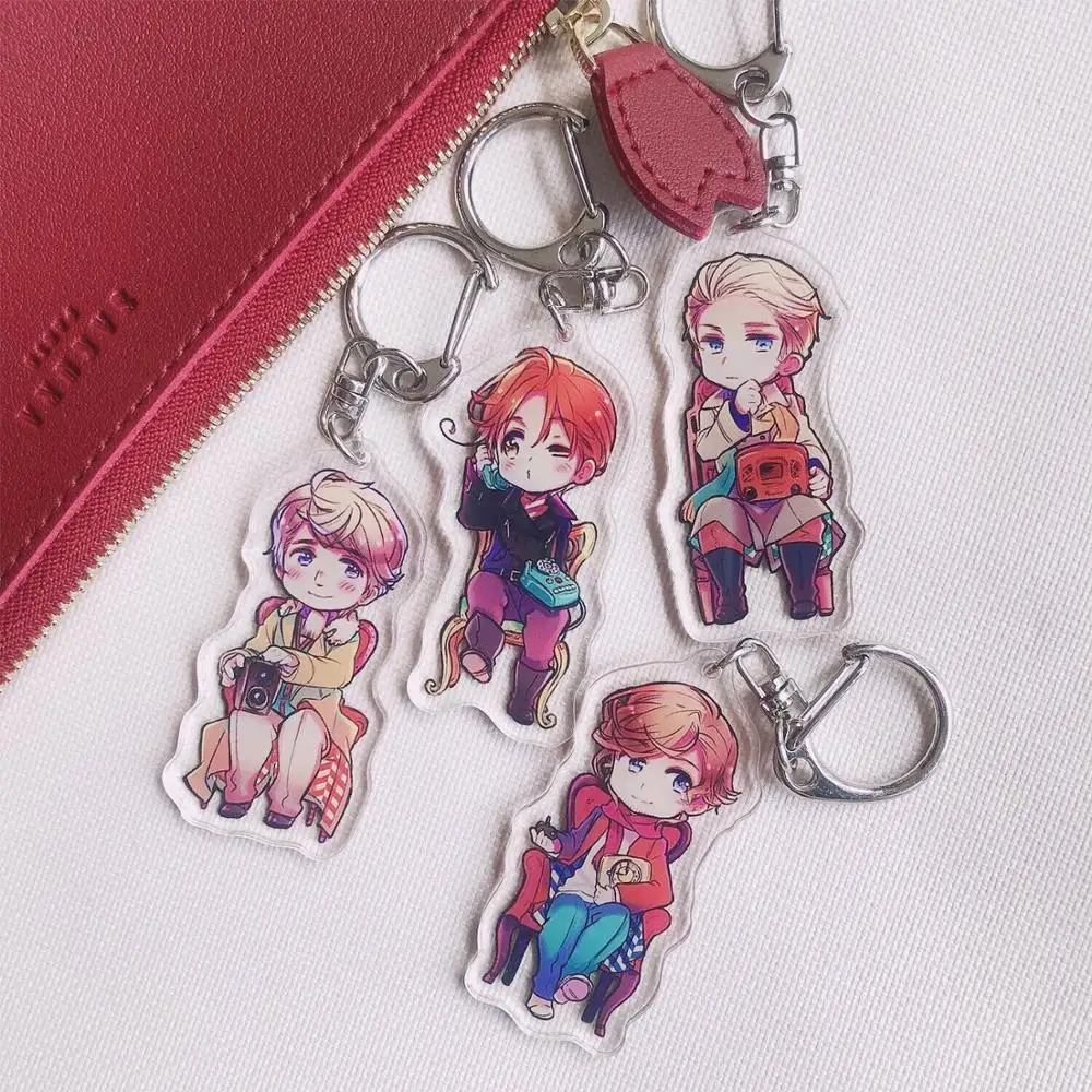 

Axis Power Hetalia Alfred F. Jones Arthur Kirkland Feliciano Vargas Cosplay Figure Acrylic Keychain Pendant Keyring Gifts