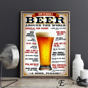 

Order How To A Beer Chart Posters And Prints Canvas Painting Wall Pictures For Living Room Abstract Decorative Home Decor Obrazy