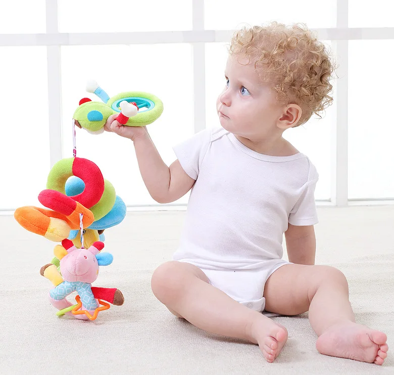 Игрушки для малышей, новорожденных; Детский развивающий спираль Ratlle игрушки мягкие удобные плюшевая кровать колокол кроватки подвесные игрушки для детей возраста от 0 до 12 месяцев подарки для детей