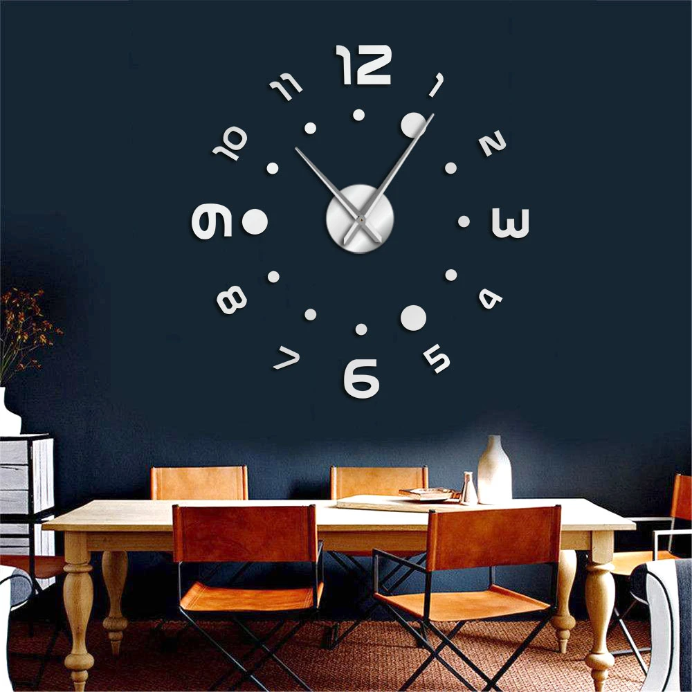 Horloge murale à Quartz 3D en acrylique, horloge géante, Design de luxe,  décoration, nouvelle collection | AliExpress