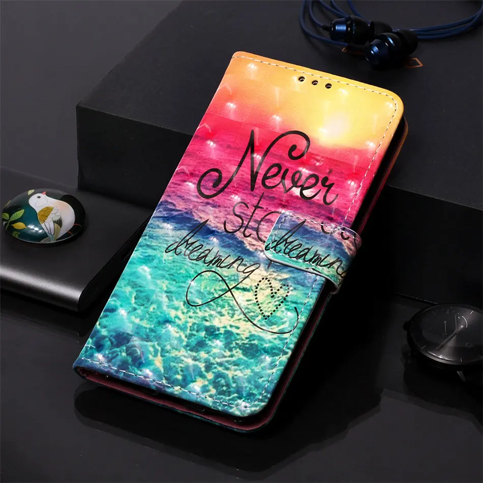 Милый чехол-кошелек с рисунком для huawei P30 P20 Nova 5i Pro mate 30 20 Lite P Smart Plus Z кожаный стоячий чехол со слотом для карты P03E