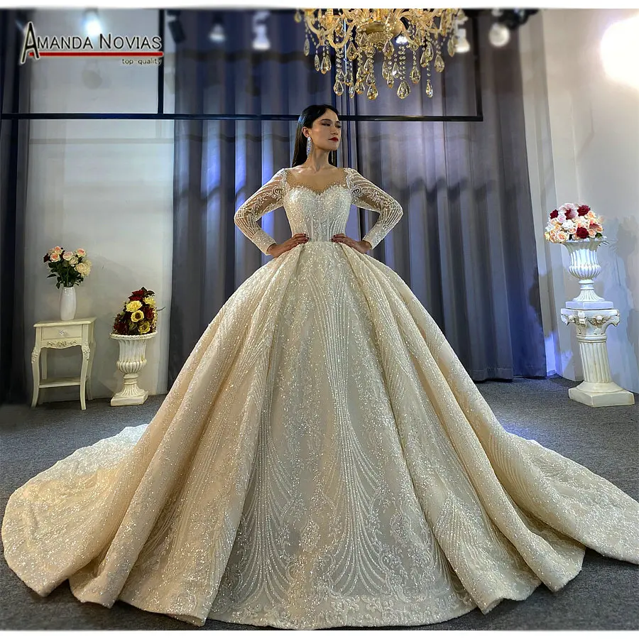 Кружевное Свадебное Платье Amanda Novias 100% высокое качество реальная работа | Свадьбы