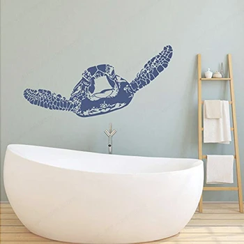 

Sea Turtle Vinyl Wall Decals Ocean Animals Nautical Interior Home Decoration Removable Vinyl Wall Sticker Waterproof Mural HL110