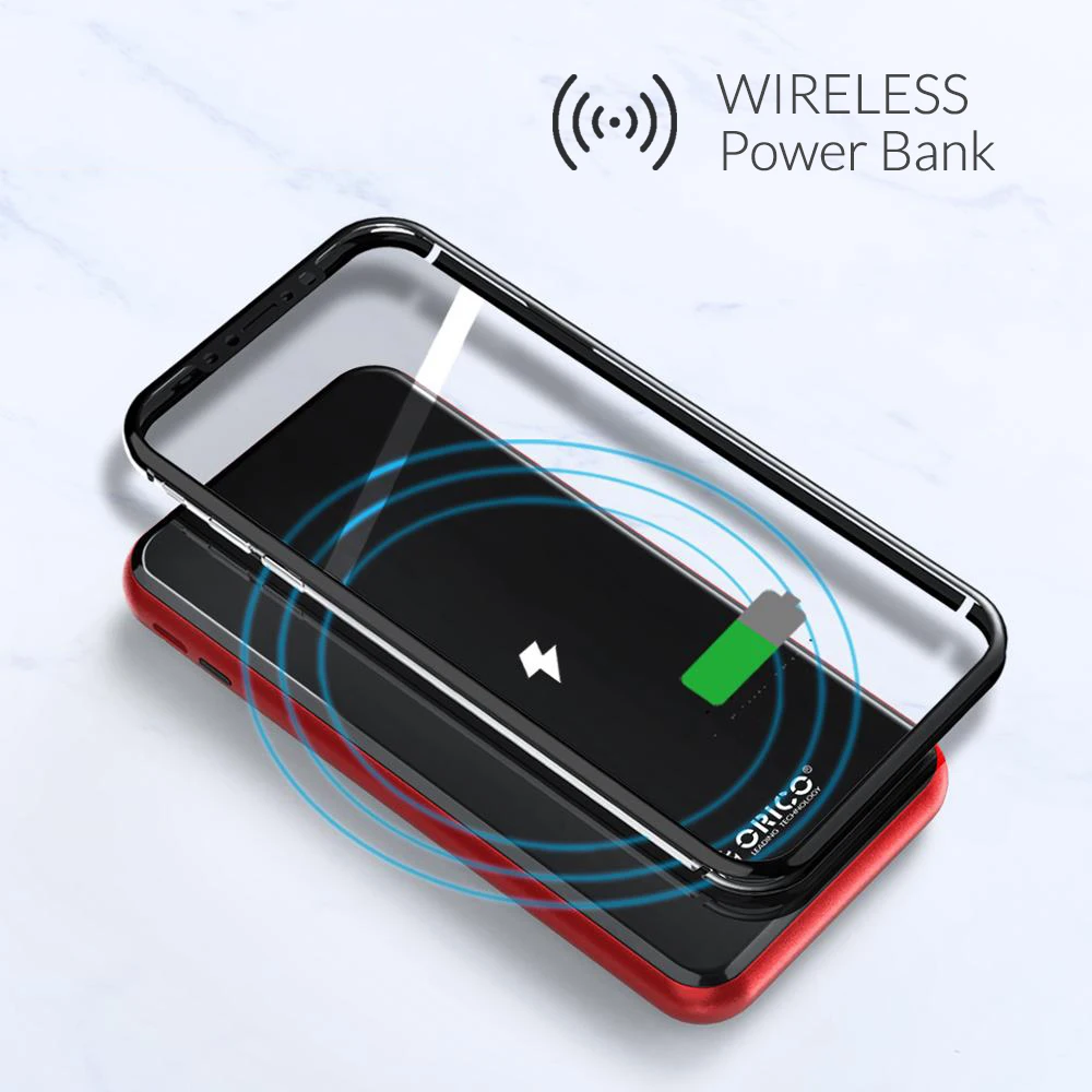  ORICO 8000mAh Wireless Power Bank QI Externe Batterie USB Typ C Tragbare Power Lade Für iphone XR X