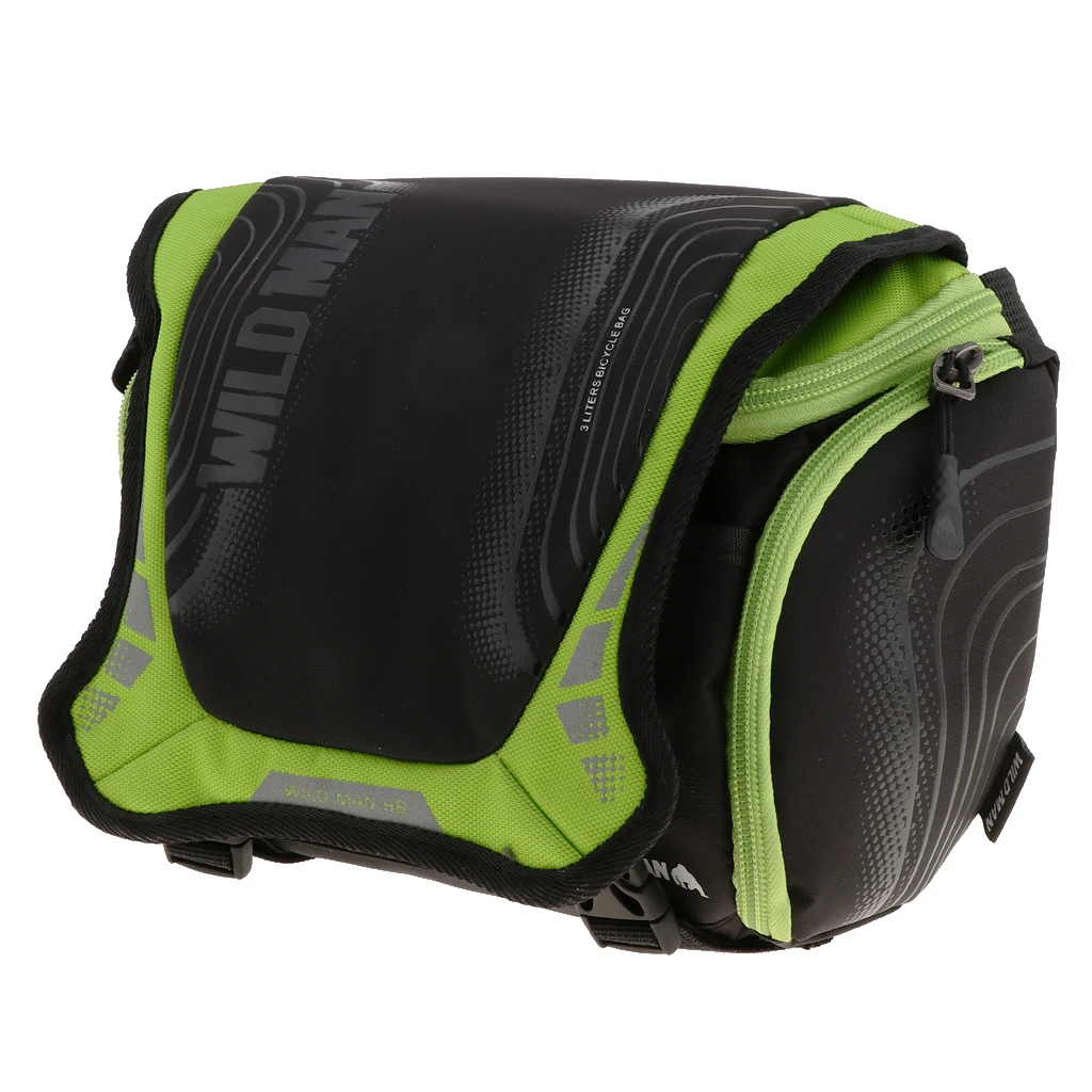 Waterproof Bike Bicycle Cycling Basket Handlebar Bag with Reflective Stripe Outdoor Camera Pack Accessories Black Purple Green