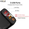 PZOZ USB зарядное устройство для телефона 30 Вт Быстрая зарядка 18 Вт Быстрая зарядка светодиодный дисплей EU настенный адаптер для айфона X iphone 11 ... ► Фото 2/6