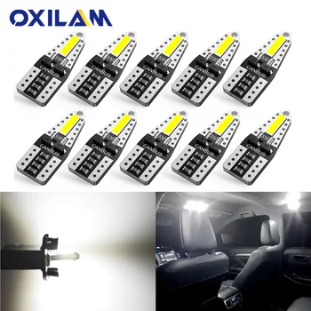 

OXILAM 10Pcs W5W T10 LED Bulbs Canbus For Car Lights Interior Light For BMW VW Mercedes Audi A3 8P A4 6B BMW E60 E90 6000K White