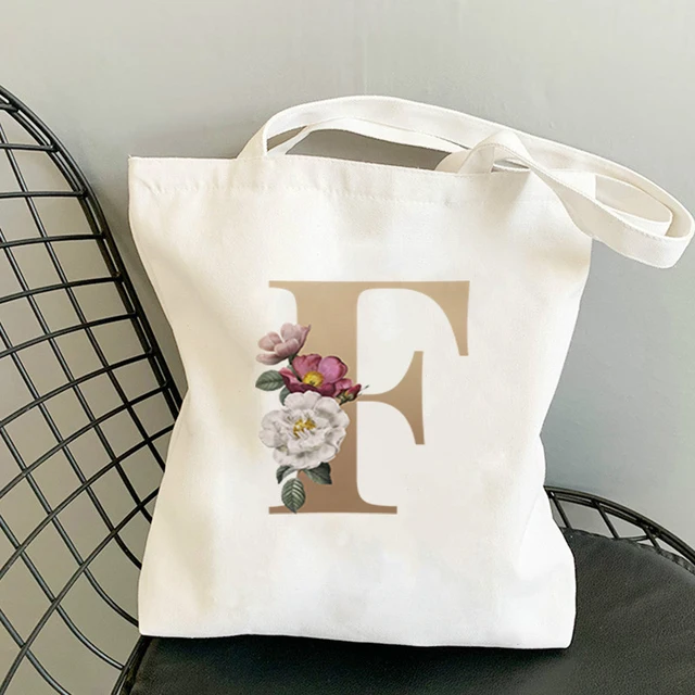 Tote Bag Anime Women Cotton on the Frame Shorts Bags Paper Shopping for Boutique Flower Letter Cart Woman Raffia Shoppers With F