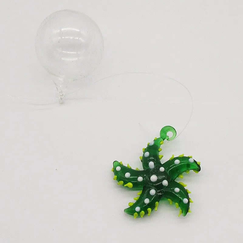 Aquarium Floating Glass Bubble Starfish Miniature Figurines Micro Fish Tank Landscape Ornament Decoration Fish Aquatic Supplies