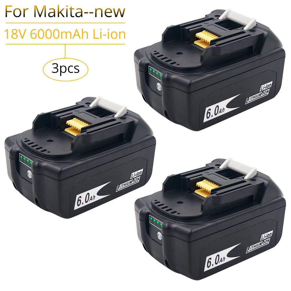 6XBL1860 Replacement Battery for Makita Genuine 5AH 18V LXT Li-ion BL1850B BL1840B/LED 