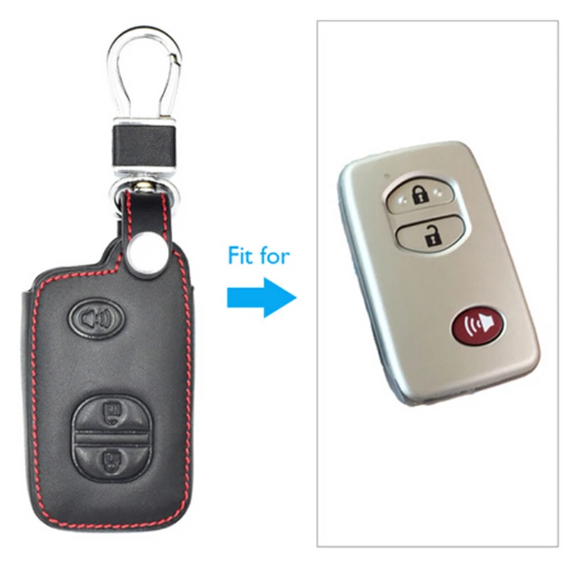 Кожаный чехол для ключей автомобиля Fob для Toyota Land Cruiser 5700 Prius универсальный чехол Высокое качество лучшее