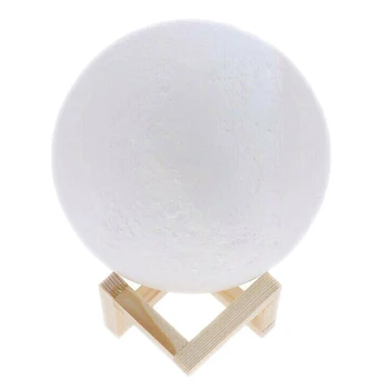

8cm 3D Printed Colorful Change Moonlight LED Night Light Creative Press Switch Moonlight