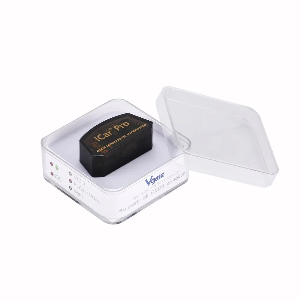 

Vgate iCar Pro EML327 V2.1 Wireless Bluetooth 4.0 for Android Torque APP OBDII Scan Tool EML327 Support for Android/IOS
