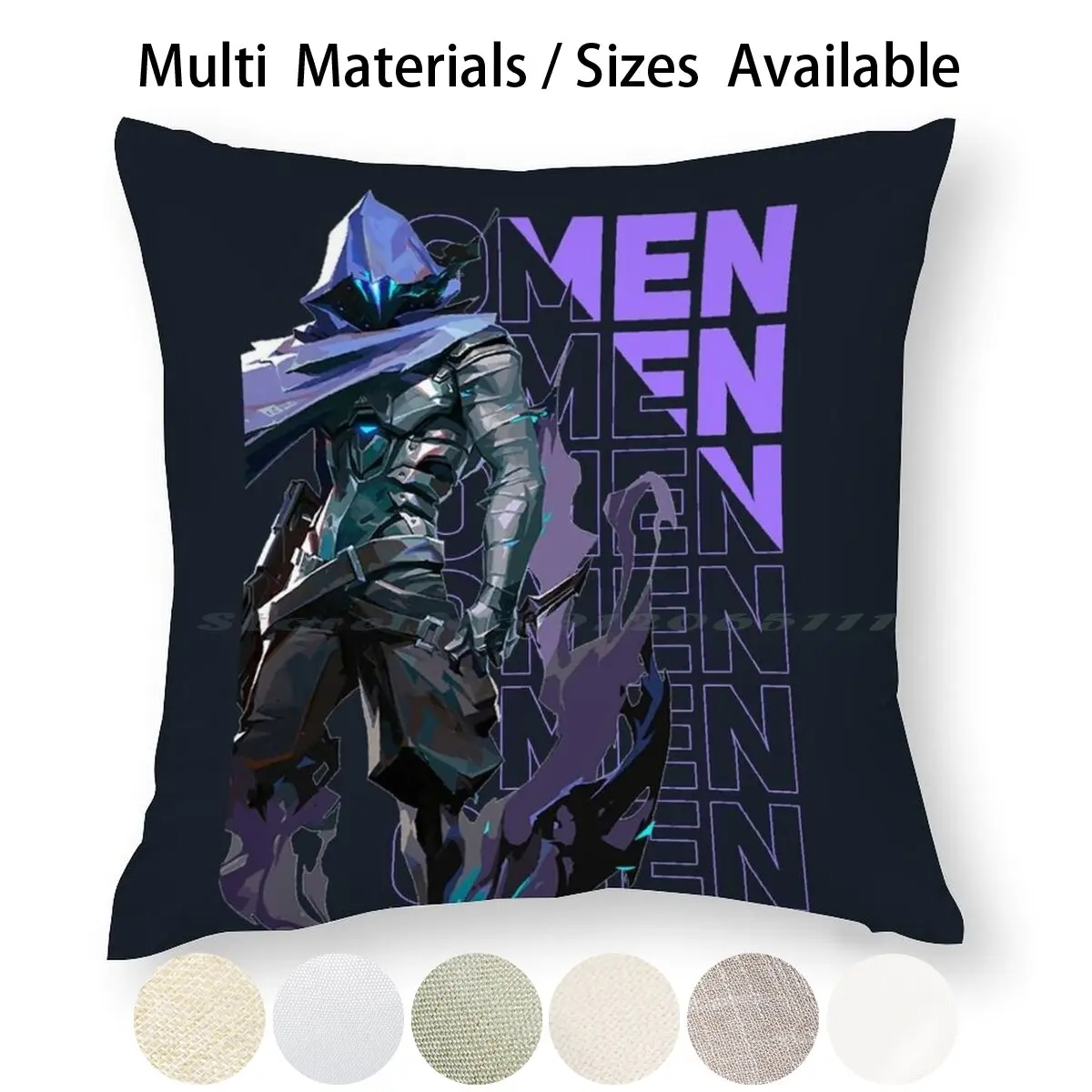 Omen Valorant Pillow Case Throw Pillow Cover Cotton Linen Flax Valorant