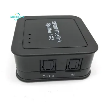 

2PCs SPDIF/TOSLINK 1 in 3 out Digital Optical Fiber Audio Splitter Optical Fiber Splitter