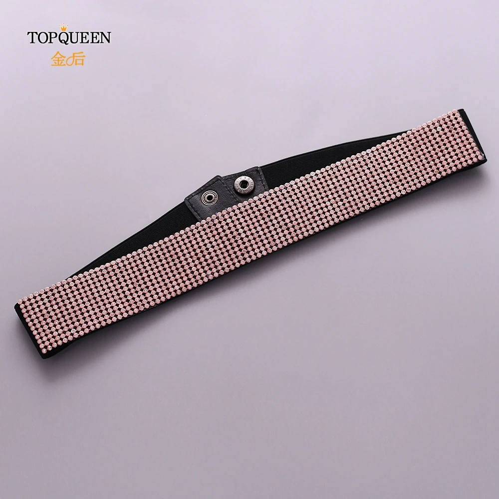 TOPQUEEN S06, женские цветочные пряжки, стразы, эластичный широкий пояс, для свадебной вечеринки, женские модные платья, брюки, ремни для женщин