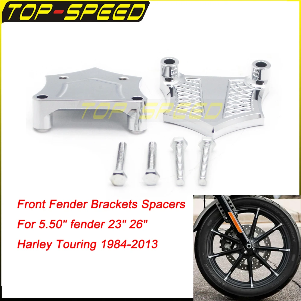 

1" / 25mm Fender Spacer Front Spacer Mudguard Bracket For 5.50" fender 23" 26" Harley Touring 1984-2013