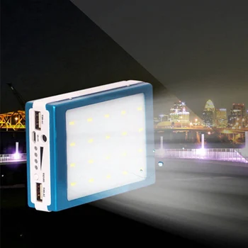 

Dual USB Solar Mobile Power Bank Nesting Portable Battery Charger Box Camping Light New Arrival Flashlight