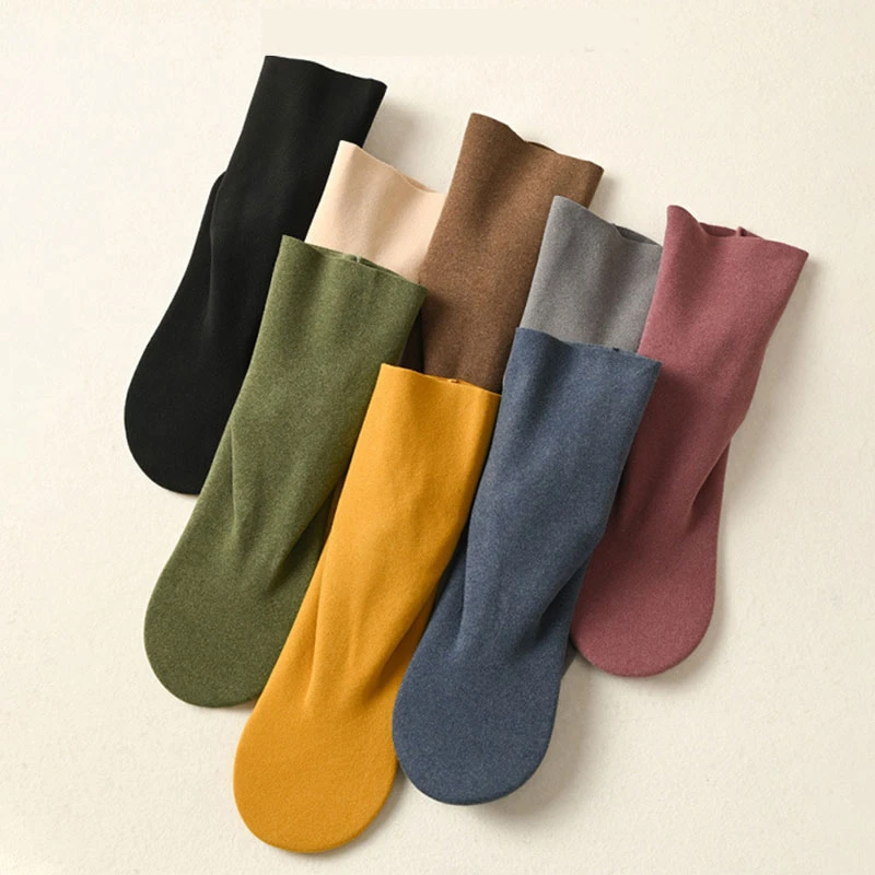 Solid Color Socks Middle Tube Warm Japanese Korea Loose Long Socks Women Pile Ins Soft Fashion Girls Spring And Autumn Socks Sock Slippers Aliexpress