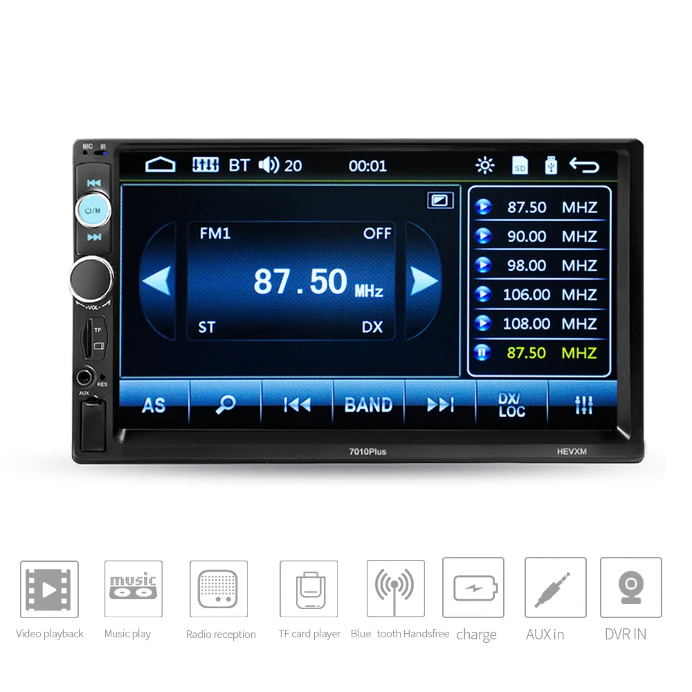 Автомагнитола FORCar стерео система с 7 &quotсенсорным экраном Bluetooth 12 В 2 Din FM разъем ISO