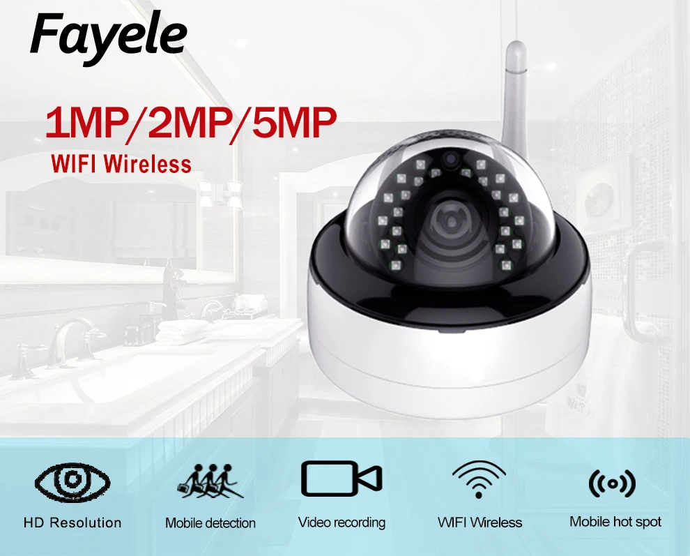 Vandalproof 1MP 2MP 5MP Wi-Fi купольная камера 2,8 мм объектив широкоугольная Беспроводная ip-камера аудио запись IR 30 м P2P Обнаружение движения
