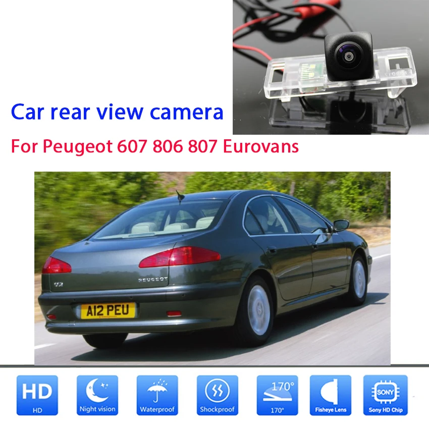 

Car Rear View Camera Backup Reverse Parking Rearview Camera Waterproof High quality RCA For Peugeot 607 806 807 Eurovans