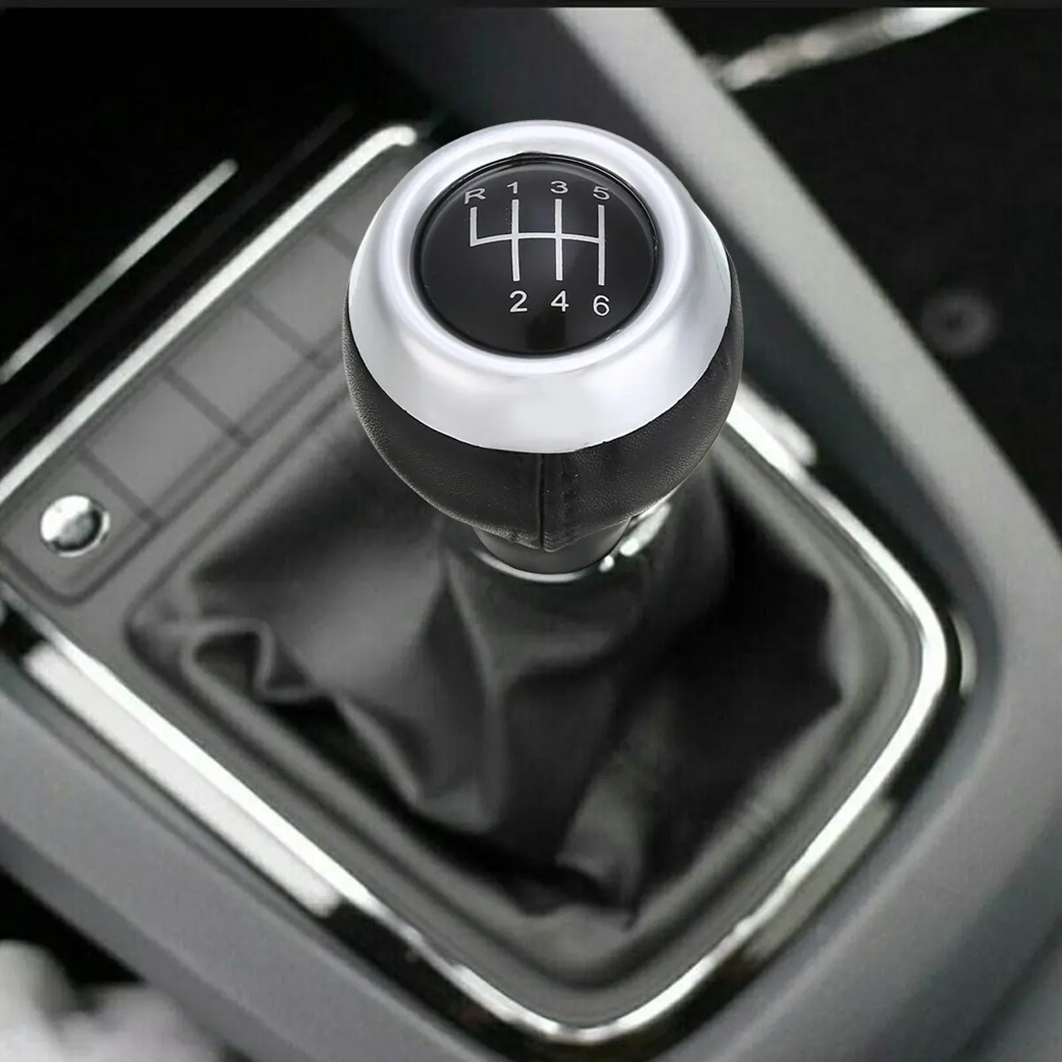 Car 6 Speed Manual Gear Shift Knob Leather For Mini Cooper R55 R56 R57 R58 R59