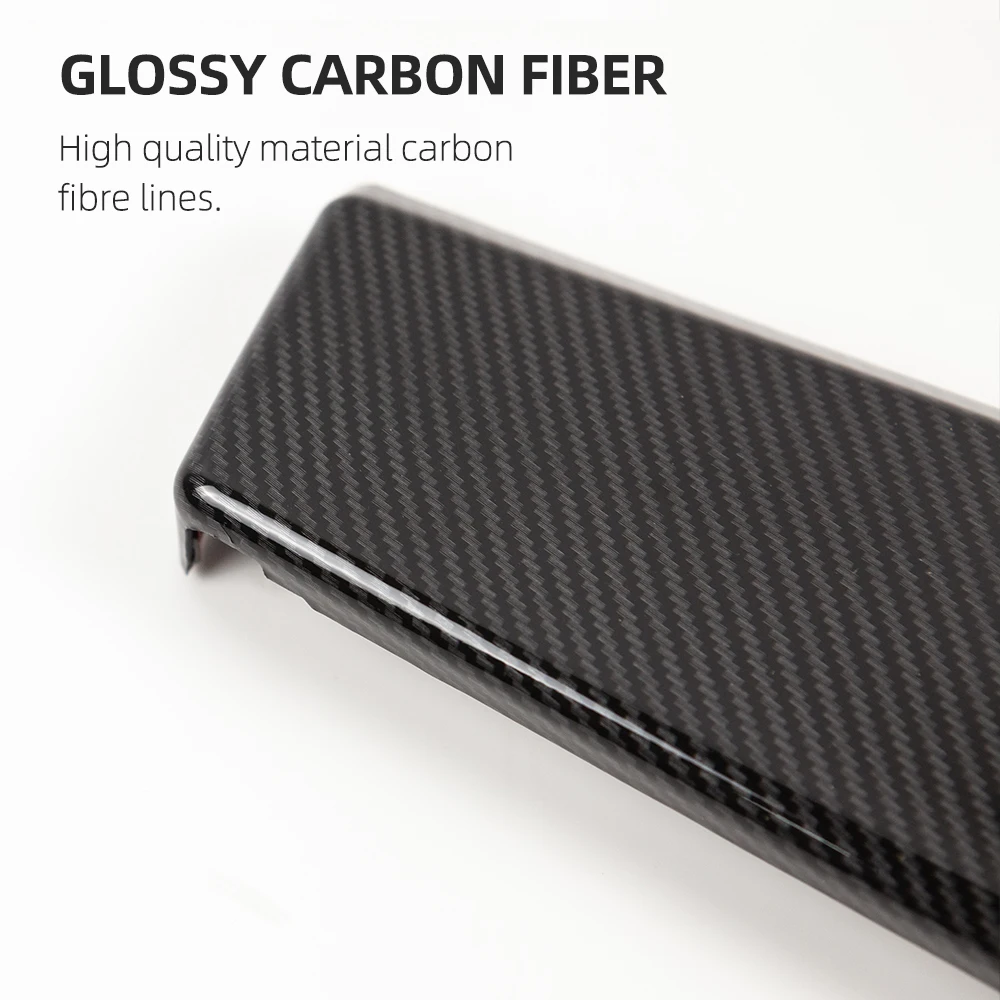 Heenvn For Tesla Model 3 2023 Carbon Fibre ABS New Car Center Console Trim Model Y 2022 Accessories Tesla Model Three Dashboard