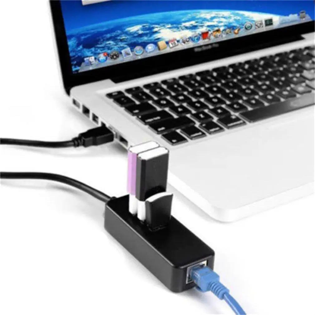 3-Порты и разъёмы USB 3,0 концентратор с RJ45 Gigabit Ethernet адаптер 1000 Мбит/с для портативных ПК SL