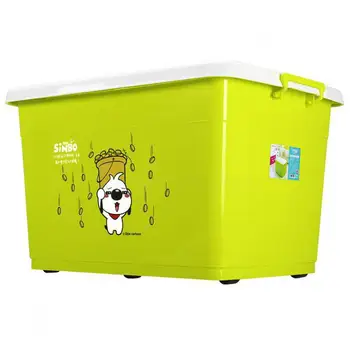 

Super-large Thickened Clothes Receiving Box Plastic Storage Box With Covered Cotton Quilt Cleaning Box Wholesale Three-piece Set