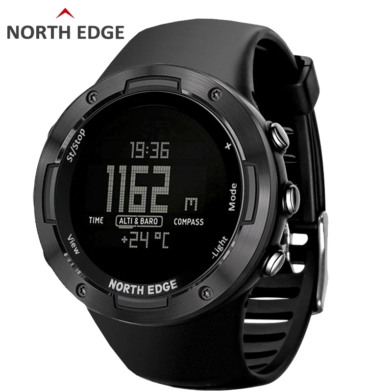Мужские спортивные цифровые часы NORTH EDGE водонепроницаемые для бега плавания 50