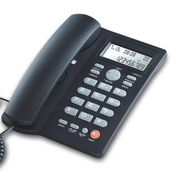 

Corded Telephone With Speaker, Wired Home Office Caller ID Telephone Fixed Landline Telephone with Redial Function Home Phones