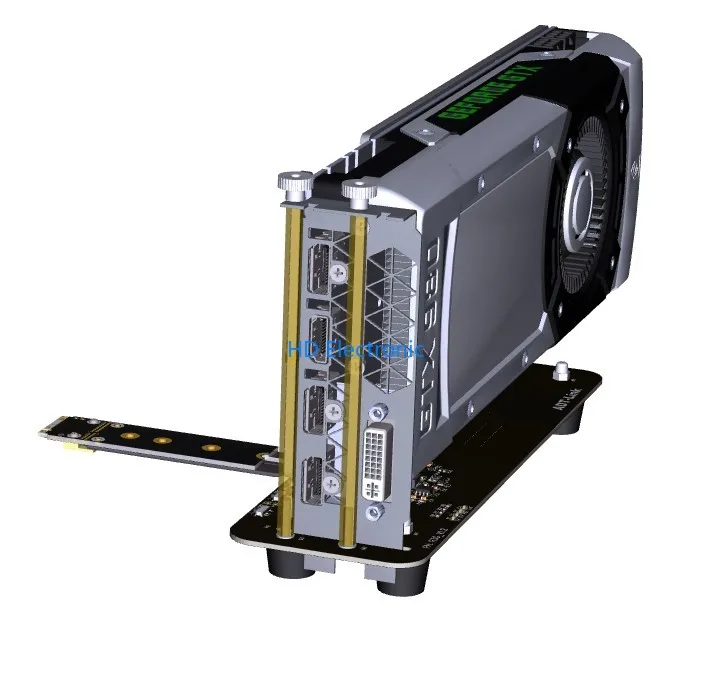 Laptop External Graphics Card Dock Mini Pcie To Pciex16 Riser Card Set ...