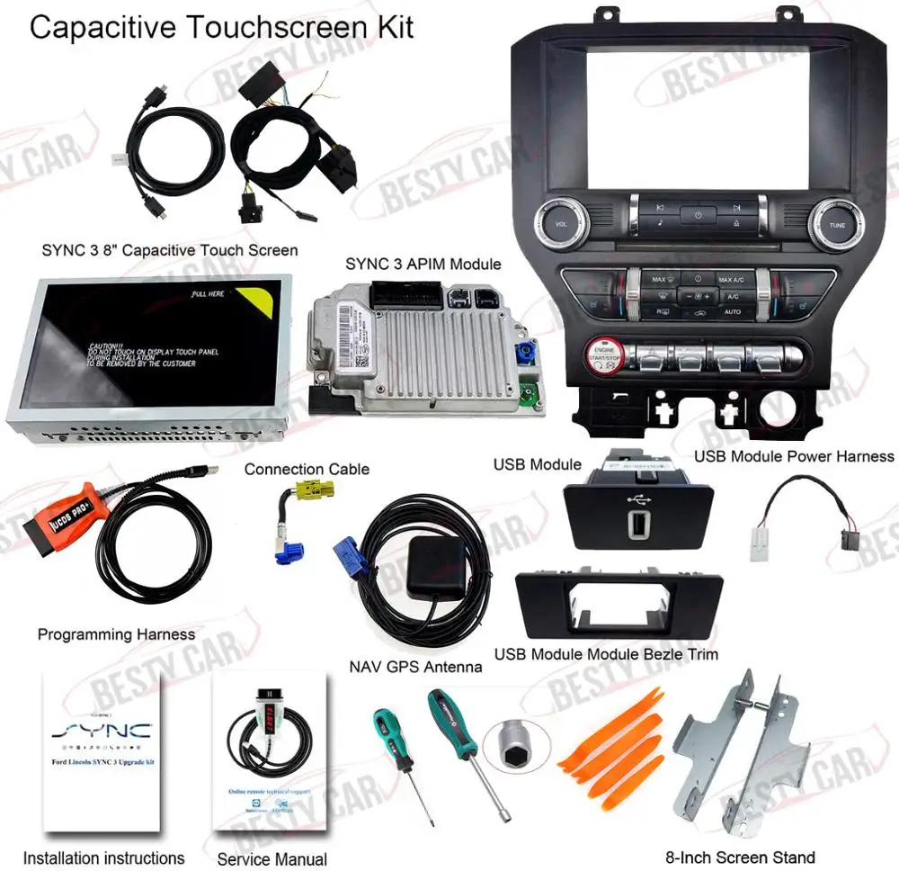 Complete SYNC 3 upgrade kit for 20152020 Ford Mustang SYNC
