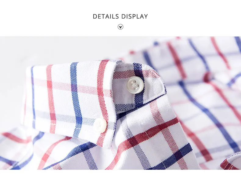 High Quality Men's Plaid/Stripe/Solid Oxford Casual Shirt Soft Spring Autumn Thick Stylish Button-Down Classic Dress Shirt