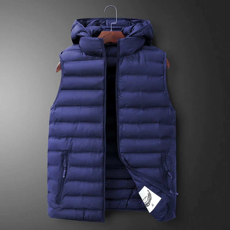 

Mens Vest New Autumn Winter Men's Sleeveless Jacket Slim Fit Casual Warm Vests Male Windbreak Coat Waistcoat Plus Size 6XL 7XL