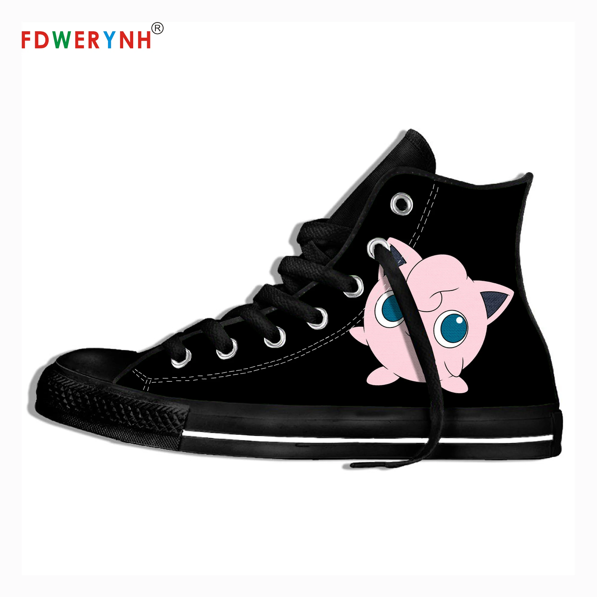 

Canvas Sneakers Design Pocket Monster Jigglypuff Anime Cartoon Casual High Tops Shoes