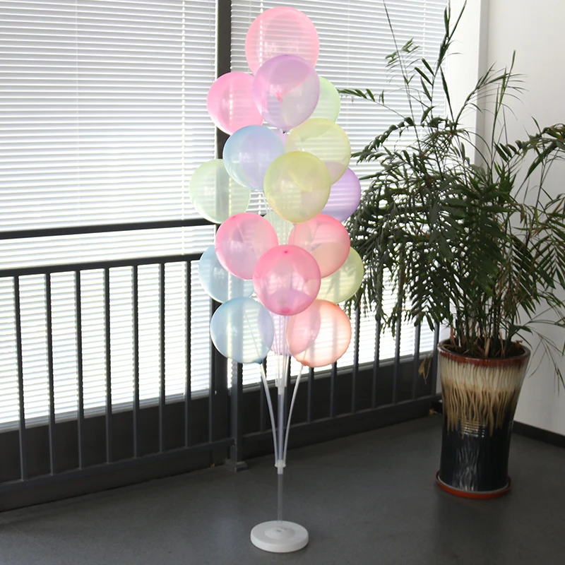 Cyuan 7 тюбиков держатель воздушных шаров колонна подставка прозрачный пластиковый