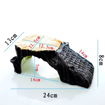Resin Reptiles Habitat Decoration Hiding Cave Fish Turtle Tank Basking Ornament Tortoise Terrace Hideout House Scorpion Lizard