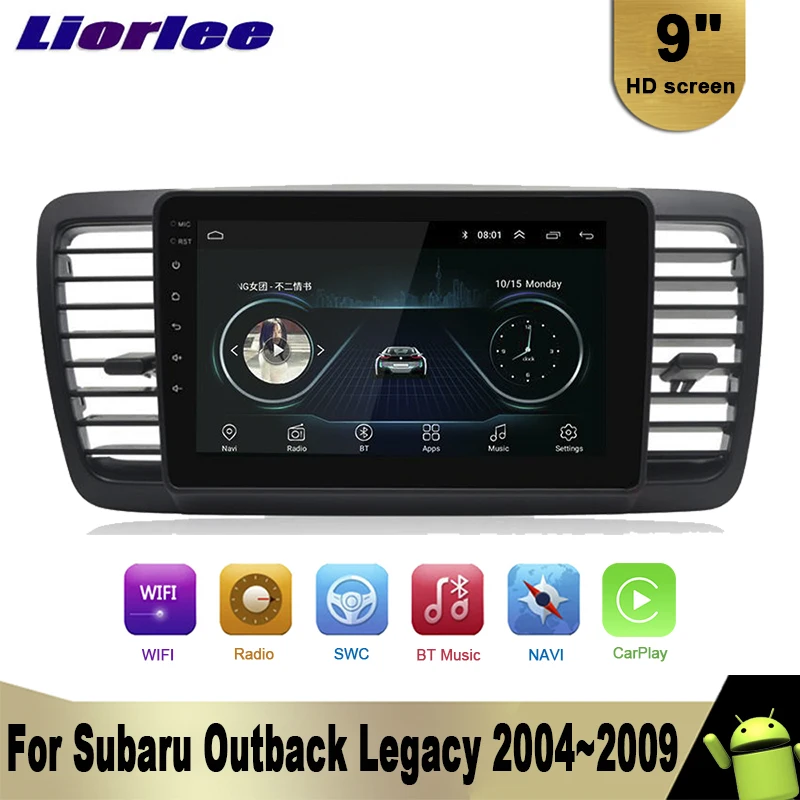 Android Car Multimedia Stereo Player For Subaru Outback Legacy 2004 2005-2008 2009 GPS Navigation Radio CarPlay